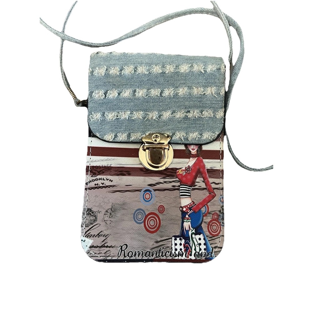 Cross Body Purse Bag patriotic Theme 2 Pockets
